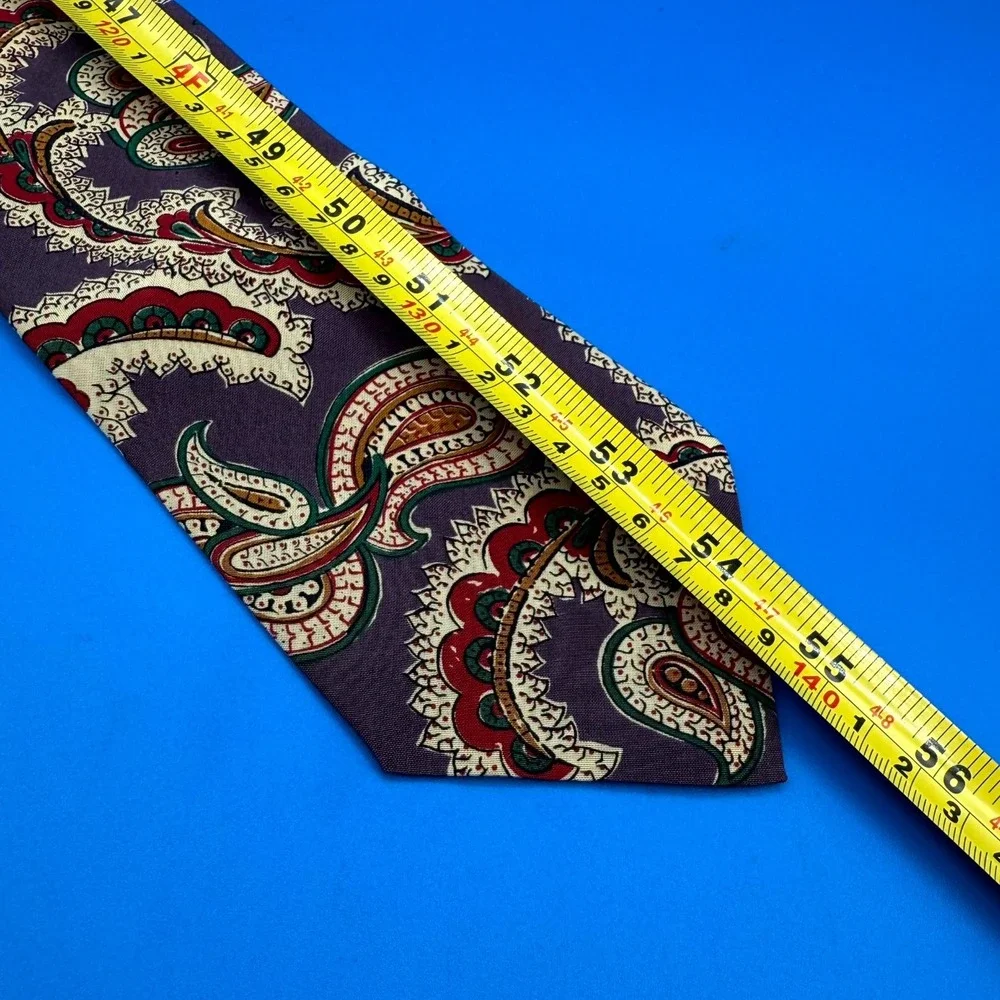 Vintage Polo by Ralph Lauren Tie Men's Purple Paisley Print 100% Silk‎ Classic
